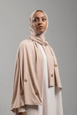 Premium jersey Fait main hijab Diamond  - Honey beige
