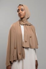 Premium jersey Fait main hijab Diamond - Toffee Beige