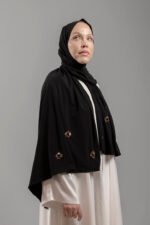 Premium jersey Fait main hijab Diamond  - Black