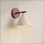 Applique murale LED en travertin et bois – Luminaire wabi-sabi 2 en 1 mural ou plafond