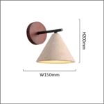 Applique murale LED en travertin et bois – Luminaire wabi-sabi 2 en 1 mural ou plafond – Image 2