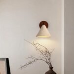 Applique murale LED en travertin et bois – Luminaire wabi-sabi 2 en 1 mural ou plafond – Image 5