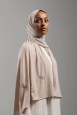 Premium jersey Fait main hijab Diamond - Sand Beige