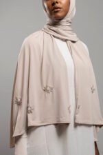 Premium jersey Fait main hijab Diamond - Sand Beige – Image 2