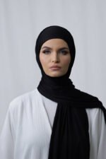Premium Bamboo Jersey  Hijab - Black