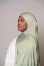 Premium Bamboo Jersey Hijab - Pistachio – Image 2