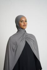 Premium Bamboo Jersey Hijab - Gray